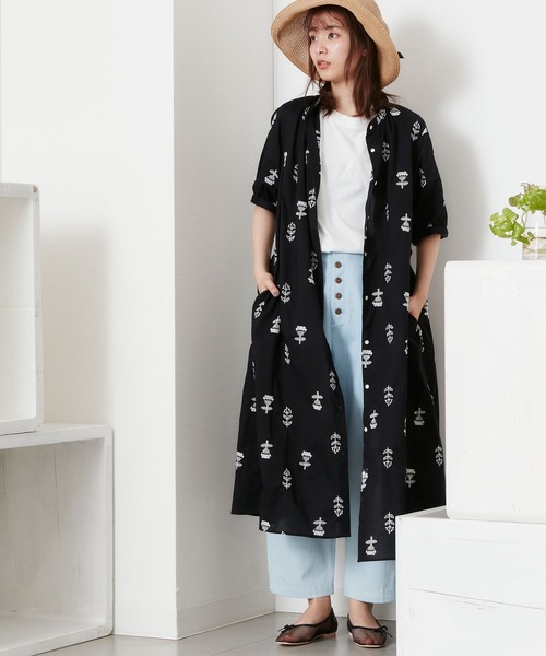 POU DOU DOU（プードゥドゥ）の「ボタニカル刺繍ワンピース