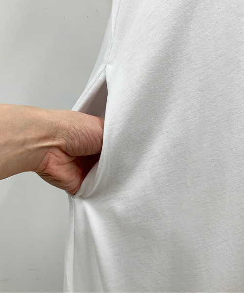 PICCIN（ピッチン）の「フリルマキシワンピース（ワンピース・レディース・ブラック/オフホワイト/ブルー・M）」の7枚目の写真