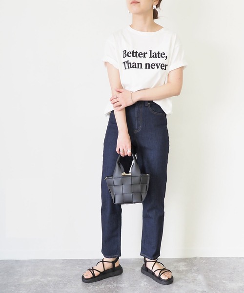 Riberry（リベリー）の「シンプルロゴT（Tシャツ/カットソー・レディース・ベージュ/オフホワイト/スミクロ/ホワイト×グリーン・FREE）」の5枚目の写真