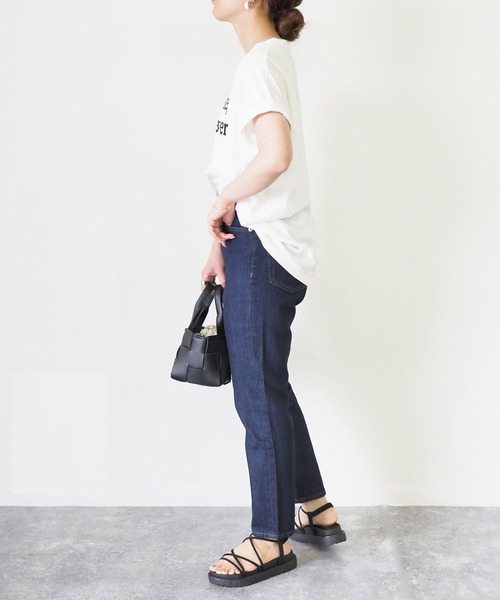 Riberry（リベリー）の「シンプルロゴT（Tシャツ/カットソー・レディース・ベージュ/オフホワイト/スミクロ/ホワイト×グリーン・FREE）」の17枚目の写真