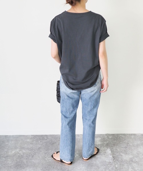 Riberry（リベリー）の「シンプルロゴT（Tシャツ/カットソー・レディース・ベージュ/オフホワイト/スミクロ/ホワイト×グリーン・FREE）」の14枚目の写真