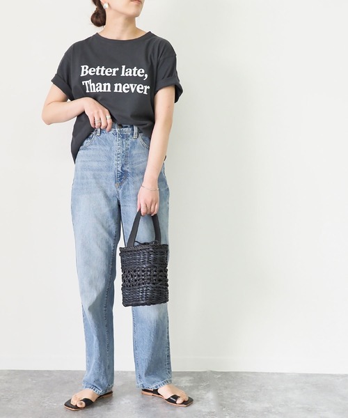 Riberry（リベリー）の「シンプルロゴT（Tシャツ/カットソー・レディース・ベージュ/オフホワイト/スミクロ/ホワイト×グリーン・FREE）」の11枚目の写真