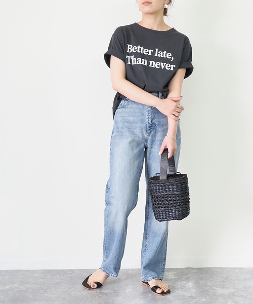 Riberry（リベリー）の「シンプルロゴT（Tシャツ/カットソー・レディース・ベージュ/オフホワイト/スミクロ/ホワイト×グリーン・FREE）」の10枚目の写真