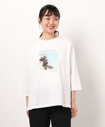 Green　Parks | フラワーフォト7分袖プルオーバー＊(Tシャツ/カットソー)