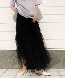 Q | ティアードチュールスカート(スカート)