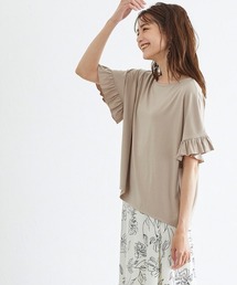 ●フリル袖デザインTシャツ