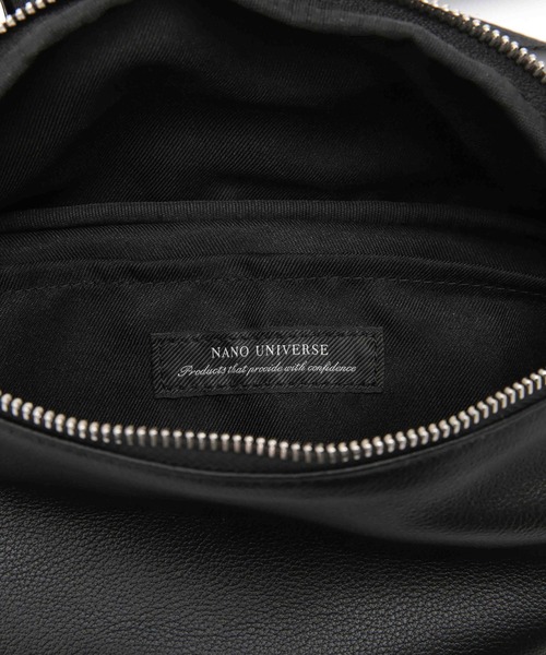 NANO universe（ナノユニバース）の「シャイニーレザー ウエストBAG（ボディバッグ/ウエストポーチ・メンズ・ブラック・FREE）」の3枚目の写真