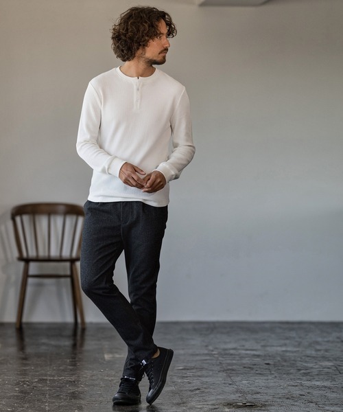 Magine（マージン）の「mp9066-HERRINGBONE TAPERED SKINNY PANTS スキニーパンツ（その他パンツ・メンズ・ブラウン/ブラック/グレー・44/46/48）」の5枚目の写真