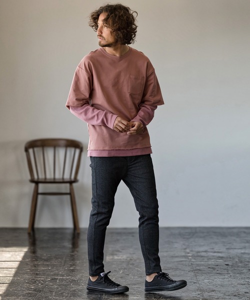 Magine（マージン）の「mp9066-HERRINGBONE TAPERED SKINNY PANTS スキニーパンツ（その他パンツ・メンズ・ブラウン/ブラック/グレー・44/46/48）」の6枚目の写真