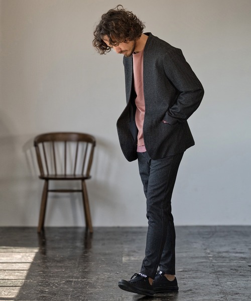 Magine（マージン）の「mp9066-HERRINGBONE TAPERED SKINNY PANTS スキニーパンツ（その他パンツ・メンズ・ブラウン/ブラック/グレー・44/46/48）」の7枚目の写真