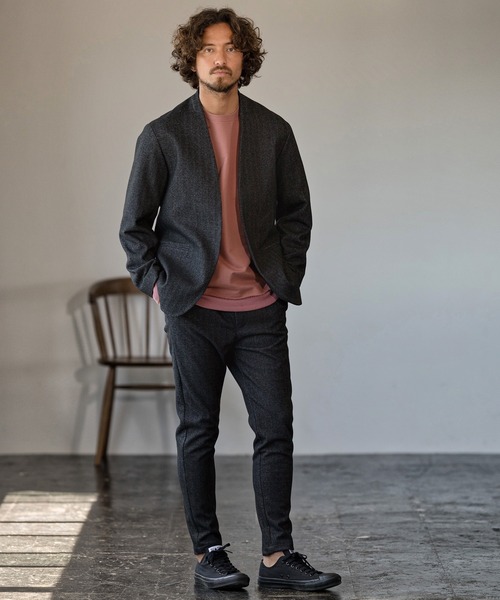 Magine（マージン）の「mp9066-HERRINGBONE TAPERED SKINNY PANTS スキニーパンツ（その他パンツ・メンズ・ブラウン/ブラック/グレー・44/46/48）」の8枚目の写真