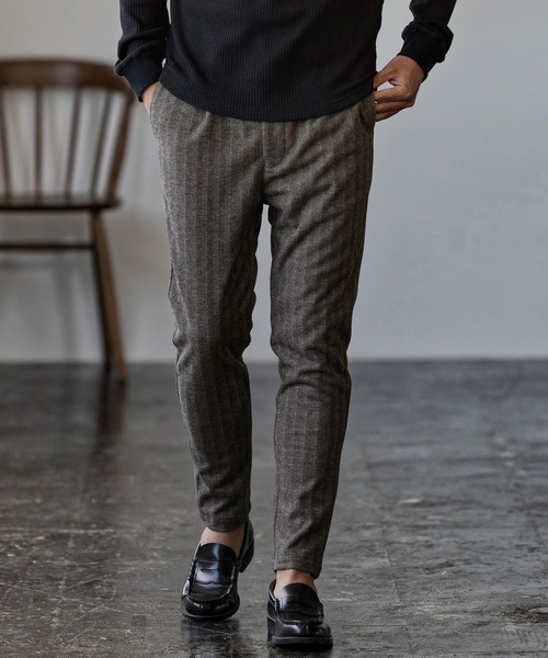 Magine（マージン）の「mp9066-HERRINGBONE TAPERED SKINNY PANTS スキニーパンツ（その他パンツ・メンズ・ブラウン/ブラック/グレー・44/46/48）」の9枚目の写真