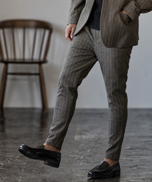 Magine（マージン）の「mp9066-HERRINGBONE TAPERED SKINNY PANTS スキニーパンツ（その他パンツ・メンズ・ブラウン/ブラック/グレー・44/46/48）」の10枚目の写真