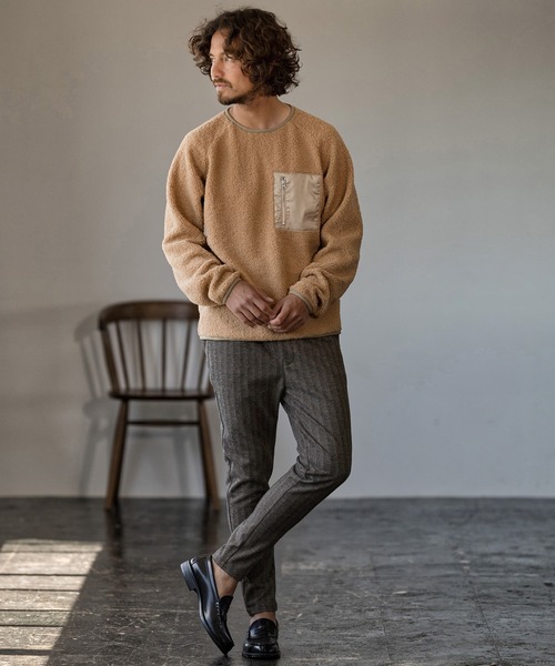 Magine（マージン）の「mp9066-HERRINGBONE TAPERED SKINNY PANTS スキニーパンツ（その他パンツ・メンズ・ブラウン/ブラック/グレー・44/46/48）」の12枚目の写真