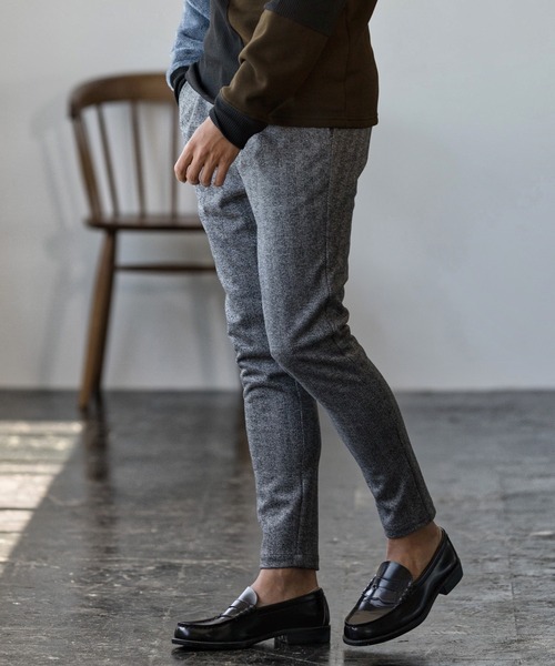 Magine（マージン）の「mp9066-HERRINGBONE TAPERED SKINNY PANTS スキニーパンツ（その他パンツ・メンズ・ブラウン/ブラック/グレー・44/46/48）」の15枚目の写真
