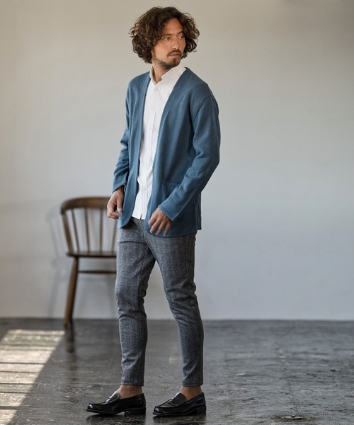 Magine（マージン）の「mp9066-HERRINGBONE TAPERED SKINNY PANTS スキニーパンツ（その他パンツ・メンズ・ブラウン/ブラック/グレー・44/46/48）」の19枚目の写真