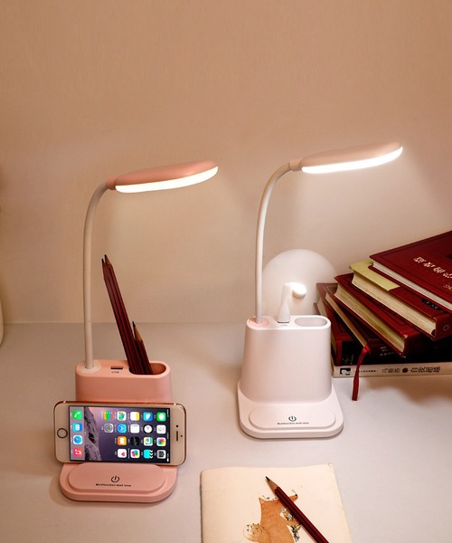 aimoha（アイモハ）の「充電&ペン立て&タブレットスタンドになる多機能USBデスクライト（照明・レディース・ホワイト/ピンク・FREE）」の11枚目の写真