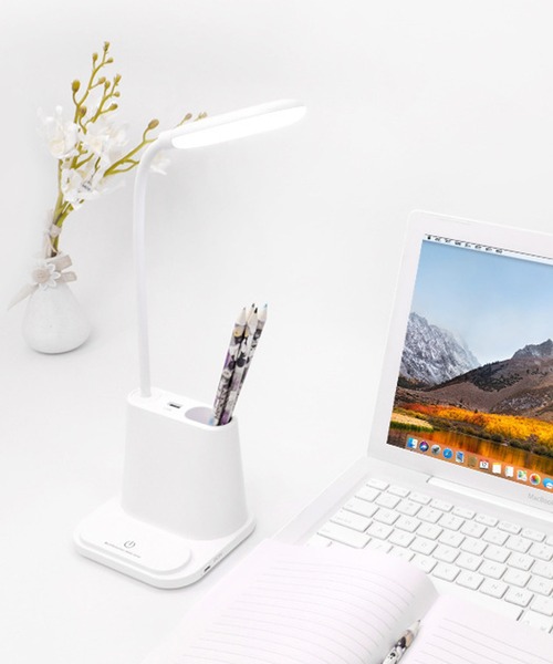 aimoha（アイモハ）の「充電&ペン立て&タブレットスタンドになる多機能USBデスクライト（照明・レディース・ホワイト/ピンク・FREE）」の9枚目の写真