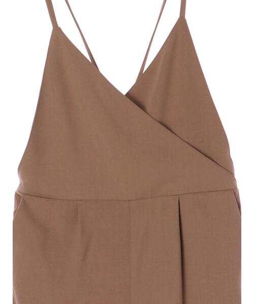 koe（コエ）の「ドライタッチポリトロサロペット*（サロペット/オーバーオール・レディース・ブラック/ライトベージュ/ベージュ・L/M）」の12枚目の写真