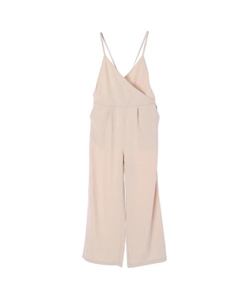 koe（コエ）の「ドライタッチポリトロサロペット*（サロペット/オーバーオール・レディース・ブラック/ライトベージュ/ベージュ・L/M）」の17枚目の写真