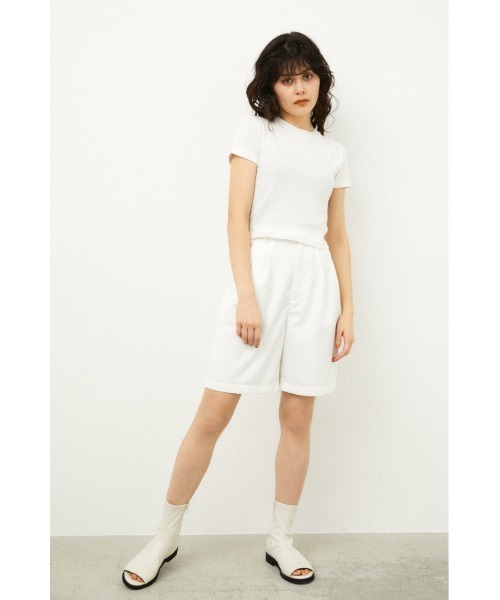 LAGUA GEM(ラグアジェム)の「BASIC COMPACT T/SH(Tシャツ/カットソー・レディース・オフホワイト/ブラック/ライム・SMALL/MEDIUM)」の6枚目の写真