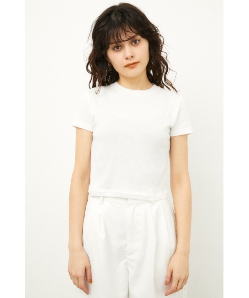 LAGUA GEM(ラグアジェム)の「BASIC COMPACT T/SH(Tシャツ/カットソー・レディース・オフホワイト/ブラック/ライム・SMALL/MEDIUM)」の11枚目の写真