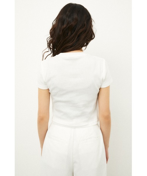 LAGUA GEM(ラグアジェム)の「BASIC COMPACT T/SH(Tシャツ/カットソー・レディース・オフホワイト/ブラック/ライム・SMALL/MEDIUM)」の18枚目の写真