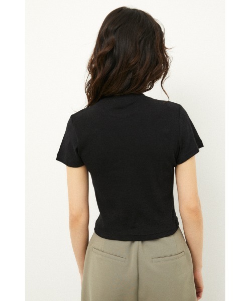 LAGUA GEM(ラグアジェム)の「BASIC COMPACT T/SH(Tシャツ/カットソー・レディース・オフホワイト/ブラック/ライム・SMALL/MEDIUM)」の12枚目の写真