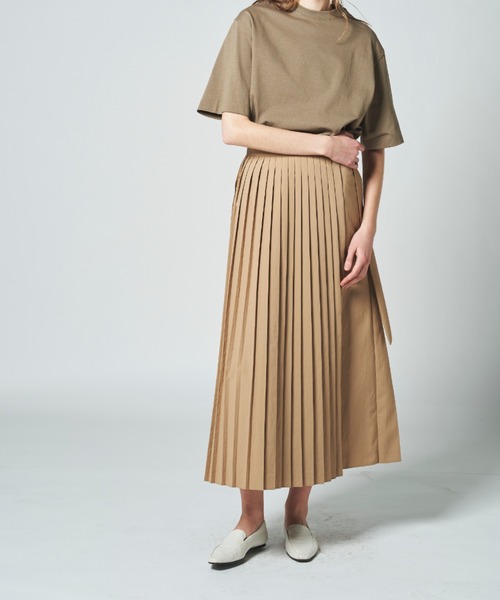 N.O.R.C(ノーク)の「ラッププリーツスカート(スカート・レディース・ホワイト/ブラック/ベージュ・M/L/S)」の3枚目の写真