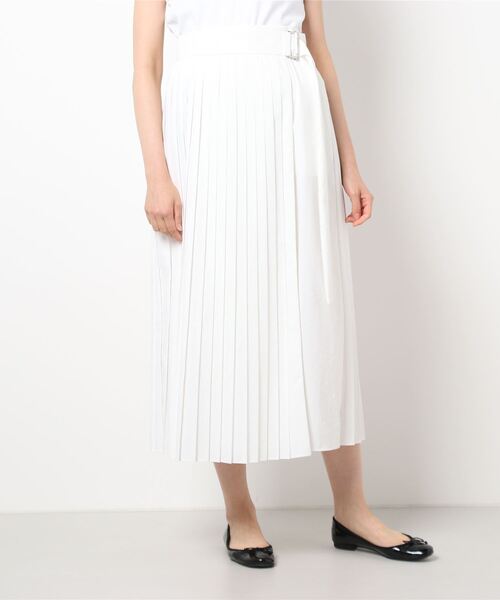 N.O.R.C(ノーク)の「ラッププリーツスカート(スカート・レディース・ホワイト/ブラック/ベージュ・M/L/S)」の4枚目の写真