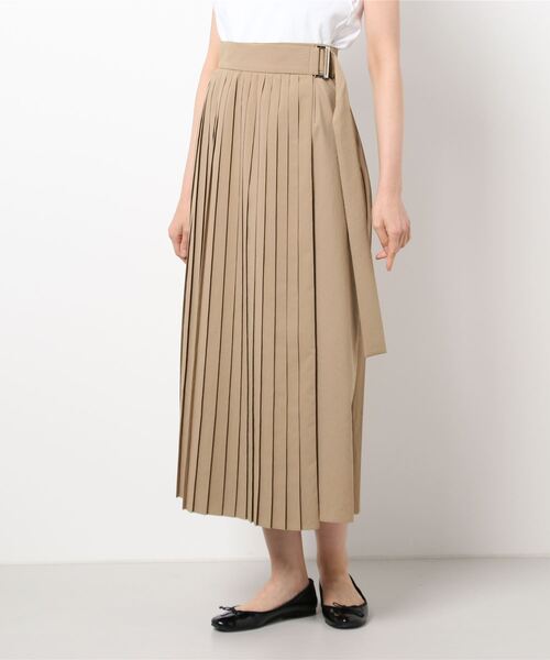 N.O.R.C(ノーク)の「ラッププリーツスカート(スカート・レディース・ホワイト/ブラック/ベージュ・M/L/S)」の6枚目の写真