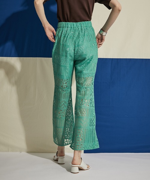 UNITED TOKYO(ユナイテッドトウキョウ)の「キルトパターンラッセルレースパンツ(その他パンツ・レディース・グリーン/ブラック・1/2/3)」の6枚目の写真