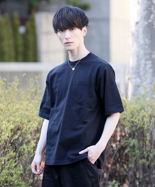 TopIsm(トップイズム)の「ワイドシルエットヘビーウェイトUSAコットンクルーネック半袖Tシャツ(Tシャツ/カットソー・メンズ・ホワイト/ブラック/ベージュ/ブルー/ライトグリーン/杢グレー/サーモンピンク・M/L/LL)」の3枚目の写真