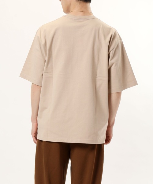 TopIsm(トップイズム)の「ワイドシルエットヘビーウェイトUSAコットンクルーネック半袖Tシャツ(Tシャツ/カットソー・メンズ・ホワイト/ブラック/ベージュ/ブルー/ライトグリーン/杢グレー/サーモンピンク・M/L/LL)」の10枚目の写真