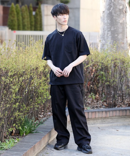 TopIsm(トップイズム)の「ワイドシルエットヘビーウェイトUSAコットンクルーネック半袖Tシャツ(Tシャツ/カットソー・メンズ・ホワイト/ブラック/ベージュ/ブルー/ライトグリーン/杢グレー/サーモンピンク・M/L/LL)」の12枚目の写真