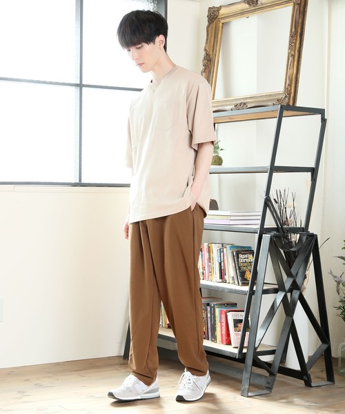 TopIsm(トップイズム)の「ワイドシルエットヘビーウェイトUSAコットンクルーネック半袖Tシャツ(Tシャツ/カットソー・メンズ・ホワイト/ブラック/ベージュ/ブルー/ライトグリーン/杢グレー/サーモンピンク・M/L/LL)」の14枚目の写真