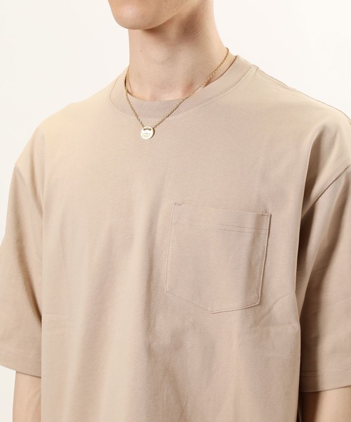 TopIsm(トップイズム)の「ワイドシルエットヘビーウェイトUSAコットンクルーネック半袖Tシャツ(Tシャツ/カットソー・メンズ・ホワイト/ブラック/ベージュ/ブルー/ライトグリーン/杢グレー/サーモンピンク・M/L/LL)」の18枚目の写真