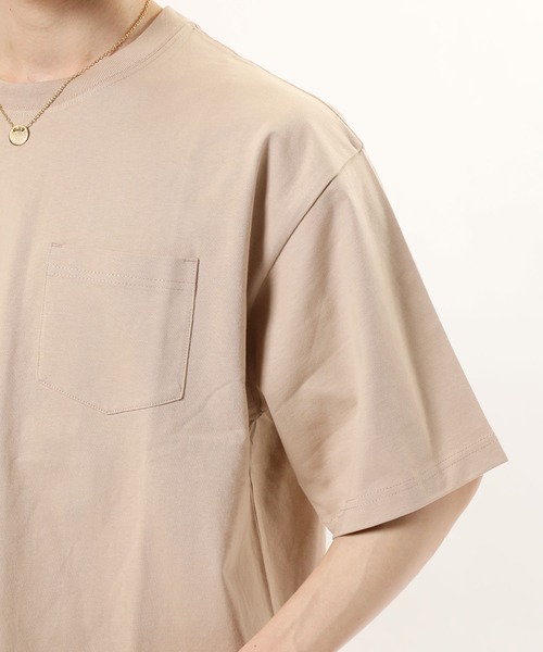 TopIsm(トップイズム)の「ワイドシルエットヘビーウェイトUSAコットンクルーネック半袖Tシャツ(Tシャツ/カットソー・メンズ・ホワイト/ブラック/ベージュ/ブルー/ライトグリーン/杢グレー/サーモンピンク・M/L/LL)」の19枚目の写真