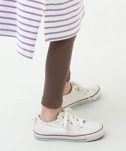 devirock（デビロック）の「リブレギンス（レギンス/スパッツ・キッズ・アイボリー/ブラック/杢グレー/ヘザーチャコール/モカ/グレー系その他・100cm/160cm/140cm/150cm/120cm/130cm/80ｃｍ/110cm/90cm）」の6枚目の写真