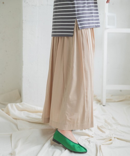 ITEMS URBANRESEARCH（アイテムズ アーバンリサーチ）の「ボリュームギャザースカート（スカート・レディース・マスタード/スミクロ/ベージュ・FREE）」の18枚目の写真