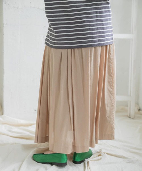 ITEMS URBANRESEARCH（アイテムズ アーバンリサーチ）の「ボリュームギャザースカート（スカート・レディース・マスタード/スミクロ/ベージュ・FREE）」の19枚目の写真