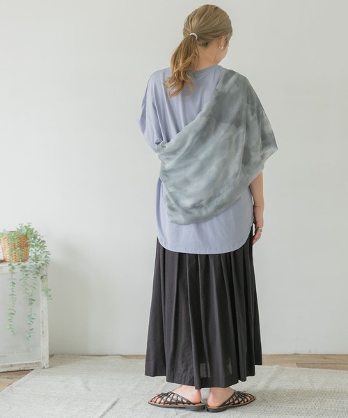 ITEMS URBANRESEARCH（アイテムズ アーバンリサーチ）の「ボリュームギャザースカート（スカート・レディース・マスタード/スミクロ/ベージュ・FREE）」の4枚目の写真