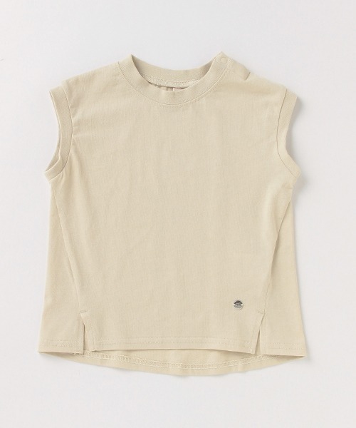 petit main（プティマイン）の「【リンク／接触冷感】裾スリットTシャツ（Tシャツ/カットソー・キッズ・ダークブラウン/ブルー/キナリ/ブラック・100cm/120cm/80ｃｍ/110cm/130cm/90cm）」の2枚目の写真