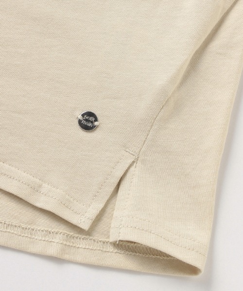 petit main（プティマイン）の「【リンク／接触冷感】裾スリットTシャツ（Tシャツ/カットソー・キッズ・ダークブラウン/ブルー/キナリ/ブラック・100cm/120cm/80ｃｍ/110cm/130cm/90cm）」の7枚目の写真