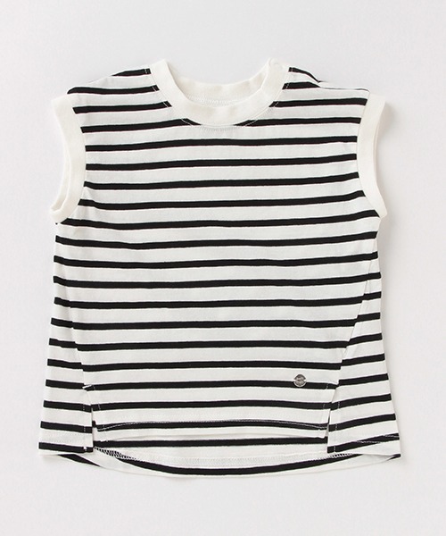 petit main（プティマイン）の「【リンク／接触冷感】裾スリットTシャツ（Tシャツ/カットソー・キッズ・ダークブラウン/ブルー/キナリ/ブラック・100cm/120cm/80ｃｍ/110cm/130cm/90cm）」の16枚目の写真