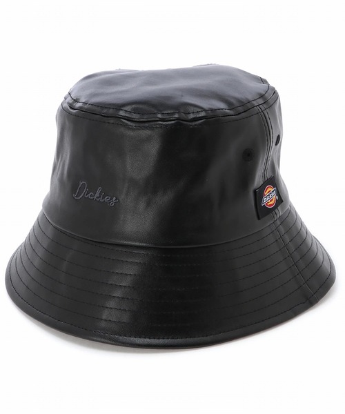 Dickies(ディッキーズ)の「【Dickies】PU BUCKET HAT / ディッキーズ フェイクレザー バケットハット(ハット・メンズ・ブラック/アイボリー・FREE)」の4枚目の写真