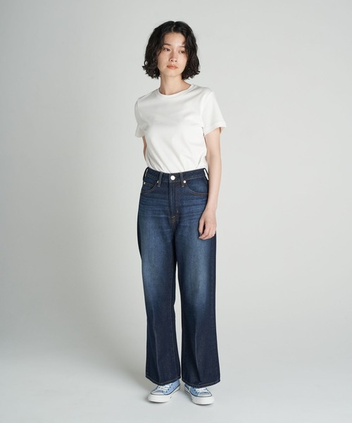 AMERICAN HOLIC(アメリカンホリック)の「フレアセンターラインデニム(デニムパンツ・レディース・インディゴブルー・S/M/L)」の2枚目の写真