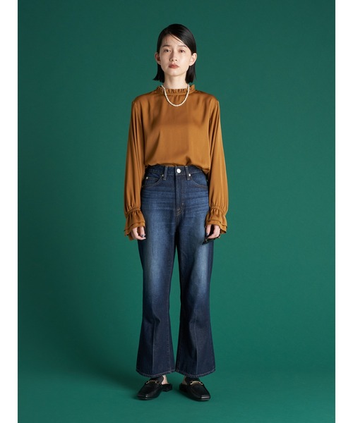 AMERICAN HOLIC(アメリカンホリック)の「フレアセンターラインデニム(デニムパンツ・レディース・インディゴブルー・S/M/L)」の6枚目の写真