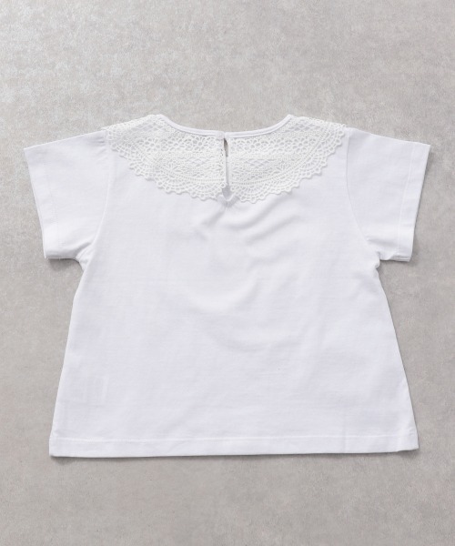 LOWRYS FARM（ローリーズファーム）の「レースエリツキＴシャツ　952941（Tシャツ/カットソー・キッズ・ベージュ/ブラック/オフホワイト・120cm/110cm/130cm）」の10枚目の写真