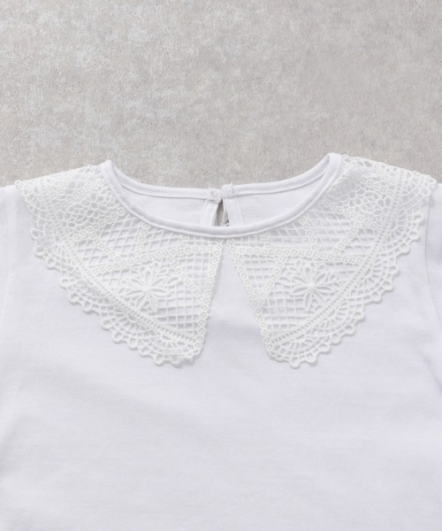 LOWRYS FARM（ローリーズファーム）の「レースエリツキＴシャツ　952941（Tシャツ/カットソー・キッズ・ベージュ/ブラック/オフホワイト・120cm/110cm/130cm）」の11枚目の写真